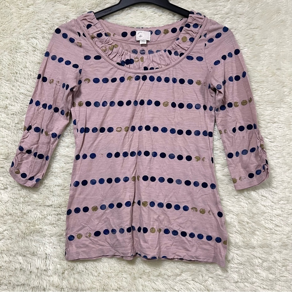 ANTHROPOLOGIE Postmark Moon 3/4 Sleeve Top